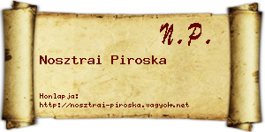 Nosztrai Piroska névjegykártya